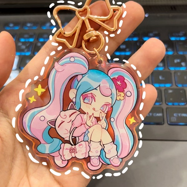 BACKORDER PokeMiku Fairy-type Keychain | Pokemon | Hatsune Miku | Charm | Vocaloid