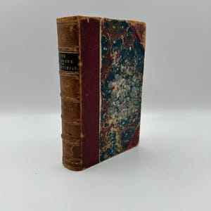 The King&#39;s Own by Captain Frederick Marryat 1800s English Novel Literature Half Leather Binding Old Antiquarian Book Rare Gift Victorian