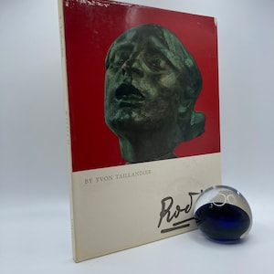 Rodin Vintage Skulpturen Buch, Auguste Rodin Der Denker Statue Hardcover mit Farbillustrationen Französische Kunst 19th Century