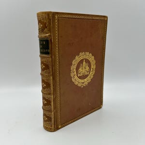 Life of Sir Walter Scott Biography Antique Leather Bound Book Fine Binding Rare Gift Ideas English Scottish Literature Ivanhoe Regency