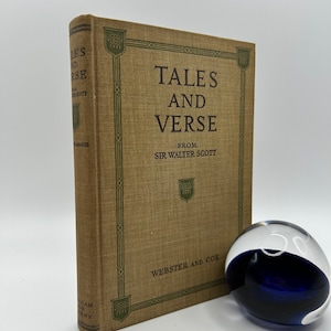 Sir Walter Scott Poetry Book Antique 1910s English Literature History Ivanhoe Fantasy Writing Medieval Book Folk Tales Rare First Edition