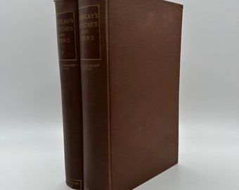 Whighistoricus Lord Thomas Babington Macaulay Gedichten en toespraken Twee delen hardcover zeldzame boeken Britse politiek Victoriaanse tijdperk Liberalisme