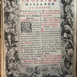 1748 Latin German Vulgate Bible: Old Testament, Psalms, Leather Bound Antiquarian Book