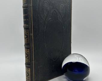 Antique French History of the Stuart Monarchs of England, Rare 1800s Hardcover Decorative Fine Binding With Frontispiece Excellent Condition