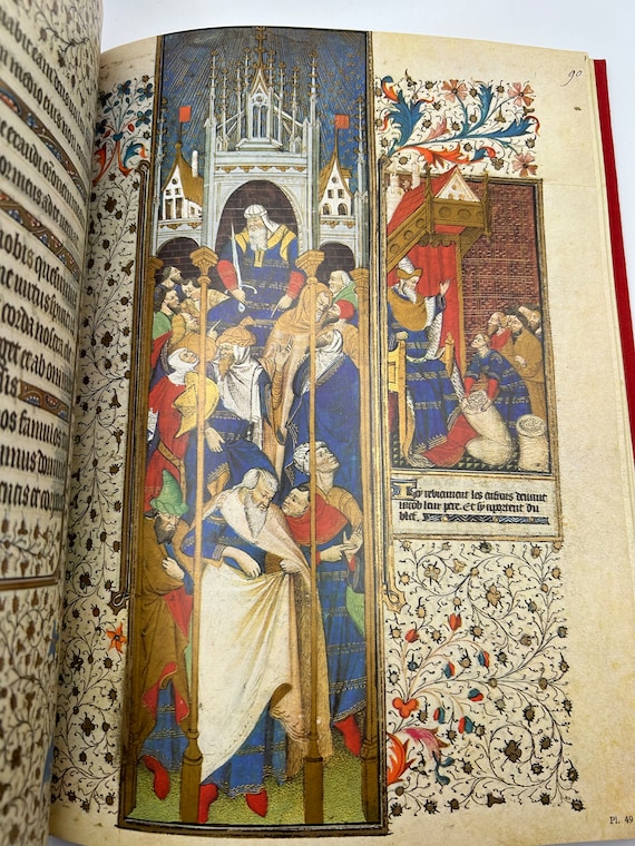 Illuminated Manuscript Art Book, the Rohan Master Middle Ages Book