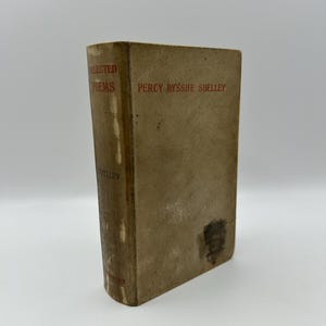 Percy Shelley poèmes sélectionnés des années 1800 poésie livre romantisme Ozymandias littérature anglaise classiques Dark Academia période Régence cadeau 1880