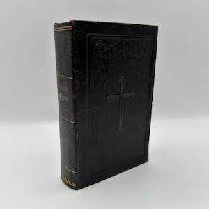 カトリック福音書解説（オランダ語）、1800年代中期、革装丁、イラスト入り、希少本、キリスト教、聖書研究、ギフト、希少、ビクトリア朝、ヨーロッパ