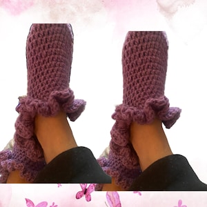 Bundle Crochet Ruffle Socks Two Pairs