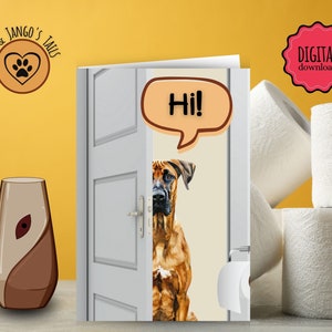 Grappige Rhodesian Ridgeback | Toilet toilet | Digitale wenskaart | Direct downloaden
