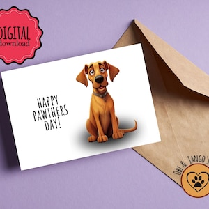 Happy Pawthers Day Fathers Day Card From Dog Digital Greeting Card Happy Fathers Day