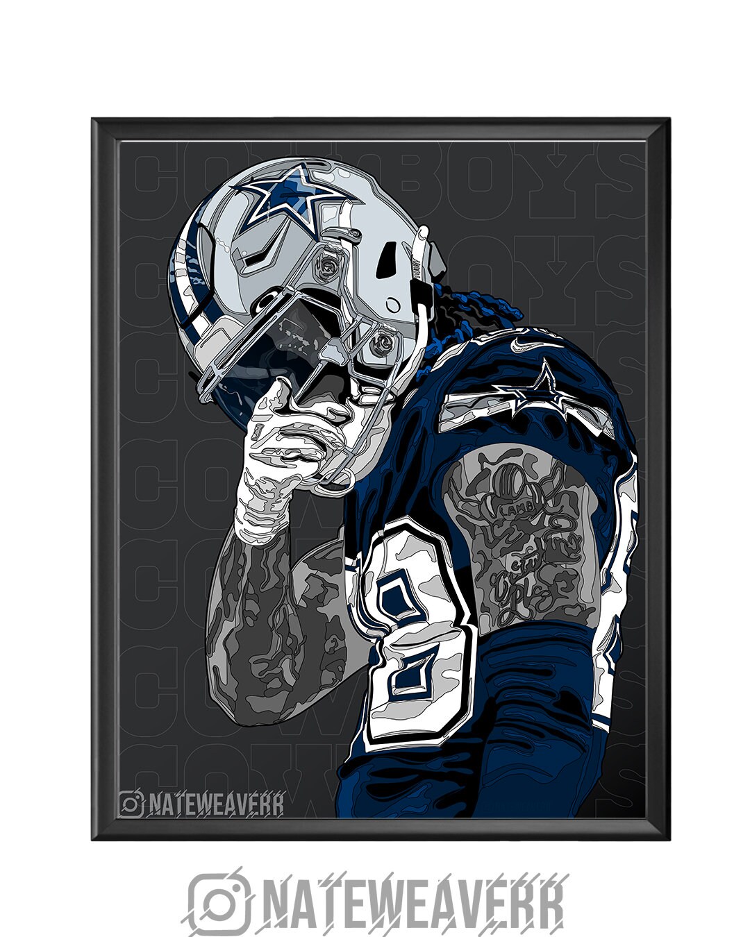 Ceedee Lamb WR Dallas Cowboys NFL Poster Etsy