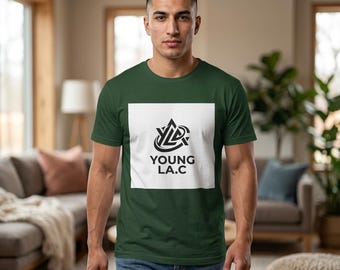 Young L.A.C. logo T-Shirt | Minimal Black Graphic Tee