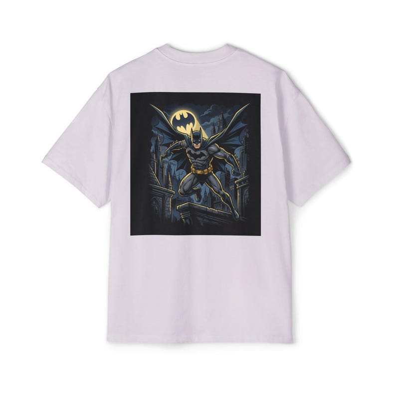 Batman Graphic Tee | Superhero Night Gotham City Print image 9