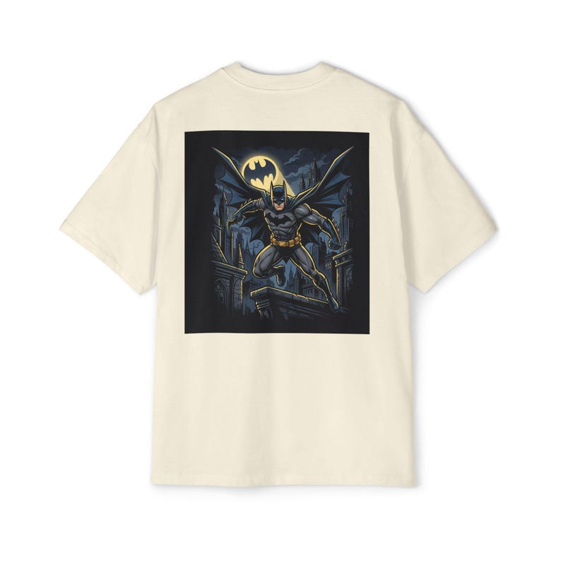 Batman Graphic Tee | Superhero Night Gotham City Print image 5