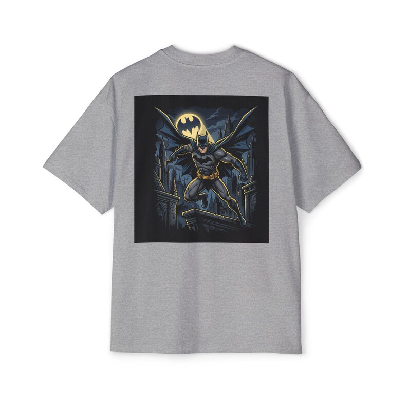 Batman Graphic Tee | Superhero Night Gotham City Print image 7