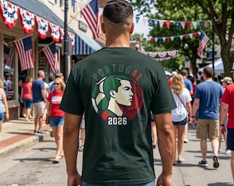 Portugal Soccer Crest 2026 Tee | Football Fan Shirt