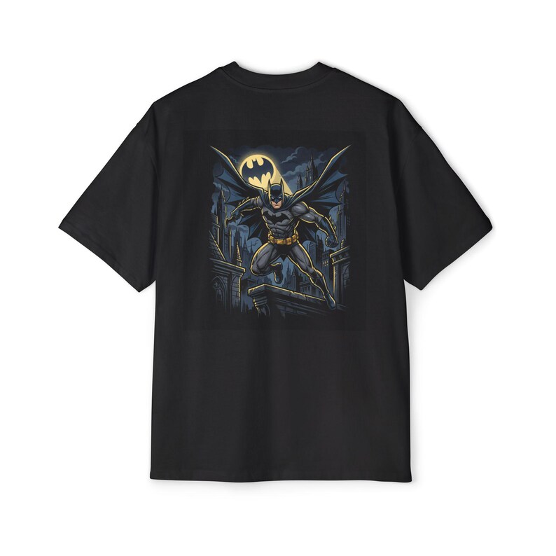 Batman Graphic Tee | Superhero Night Gotham City Print image 11