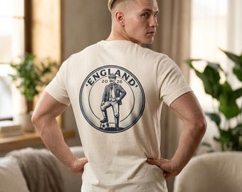 England Football Vintage Crest T-Shirt | Retro Soccer Logo Tee