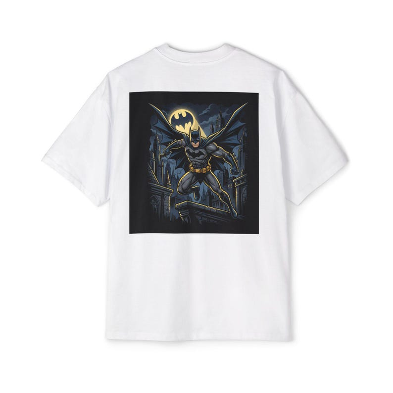 Batman Graphic Tee | Superhero Night Gotham City Print image 3