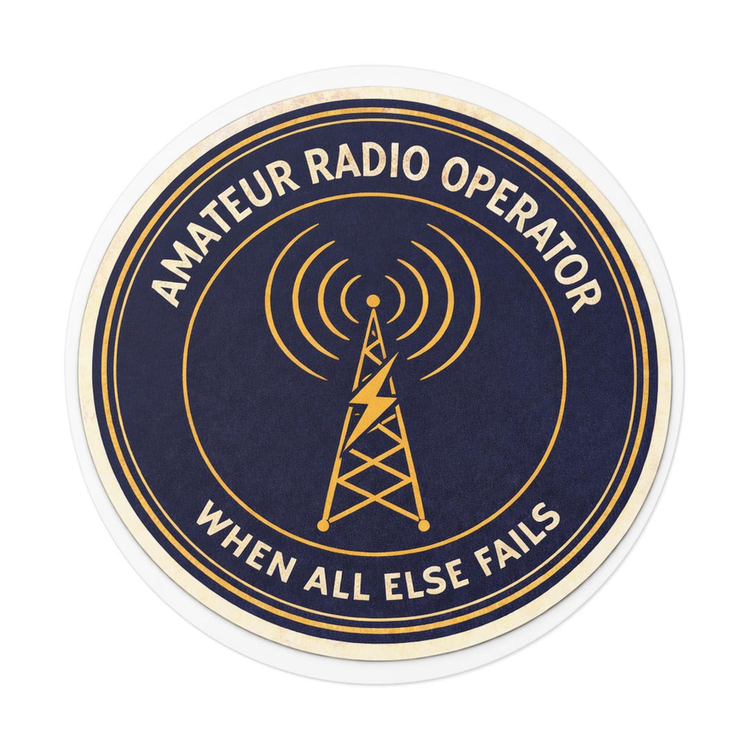 Amateur Radio Operator Sticker | When All Else Fails | Ham Radio Decal ...