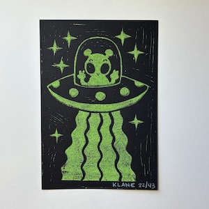 UFO Handmade Block Print