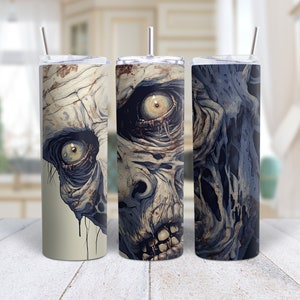 Zombie Line Detail Art Horror 20 Oz Tumbler Wrap 20 Oz Skinny Tumbler Sublimation Design Instant Download PNG Straight Tumbler Wrap