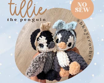 Itty Tillie the Penguin Crochet Pattern | No Sew Crochet Amigurumi Pattern | Cute Crochet Pattern