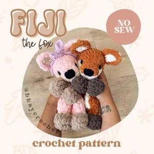 Fiji the Fox Crochet Pattern | No Sew Low Sew Crochet Amigurumi Pattern | Baby Fox Crochet Pattern | Cute Crochet Pattern