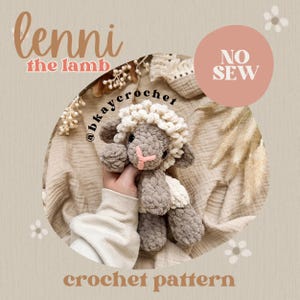 Lenni the Lamb Crochet Pattern | No Sew Low Sew Crochet Amigurumi Pattern | Cute Crochet Pattern | Itty Farm Babies Bkay Babies