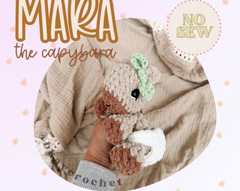 Mara the Capybara Crochet Pattern | No Sew Crochet Amigurumi Pattern