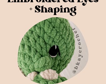 Embroidered Eye & Shaping Video Tutorial | Amigurumi | Bkay Crochet Embroidered Eyes