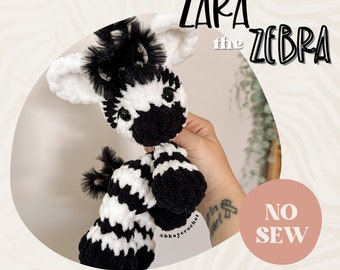 Zara de zebra-haakpatroon | No Sew Low Sew gehaakt amigurumipatroon | Zebrahaakpatroon | Leuk haakpatroon