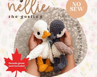 Itty Nellie the Gosling Crochet Pattern | No Sew Crochet Amigurumi Pattern | Cute Crochet Pattern