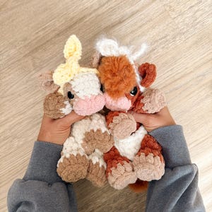 Patrón de ganchillo para peluche de ITTY Charlie el ternero / Patrón de amigurumi de ganchillo sin costuras imagen 7