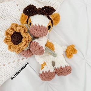 Charlie the Calf Crochet Pattern | No Sew Low Sew Crochet Amigurumi Pattern | Baby Cow Calf Highland Crochet Pattern | Cute Crochet Pattern image 6