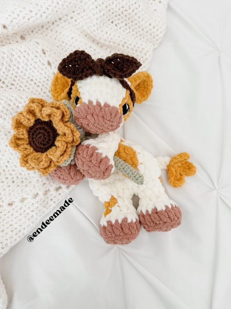 Charlie the Calf Crochet Pattern | No Sew Low Sew Crochet Amigurumi Pattern | Baby Cow Calf Highland Crochet Pattern | Cute Crochet Pattern image 6
