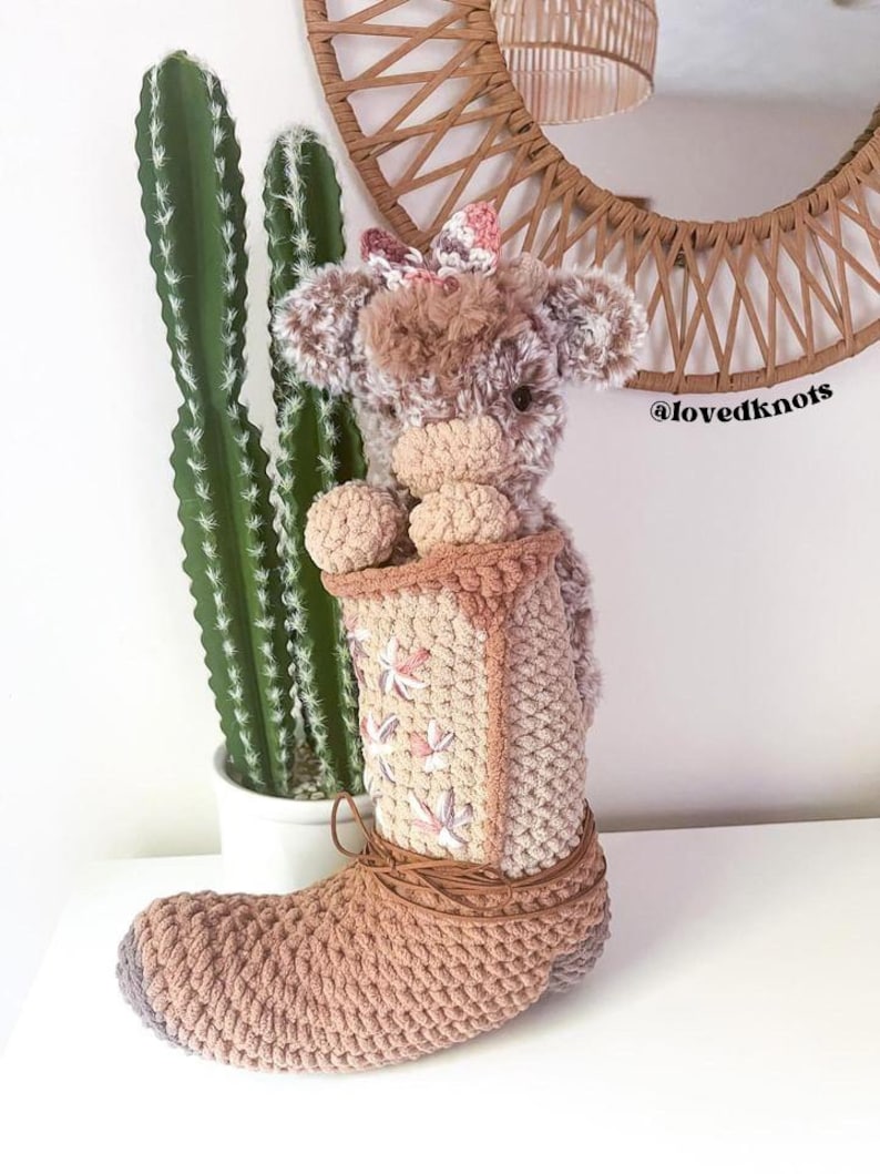 Charlie the Calf Crochet Pattern | No Sew Low Sew Crochet Amigurumi Pattern | Baby Cow Calf Highland Crochet Pattern | Cute Crochet Pattern image 5