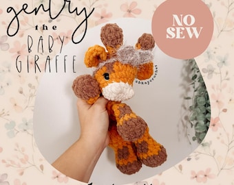 Gentry the Baby Giraffe Crochet Pattern | No Sew Low Sew Crochet Amigurumi Pattern | Baby Giraffe Crochet Pattern | Cute Crochet Pattern