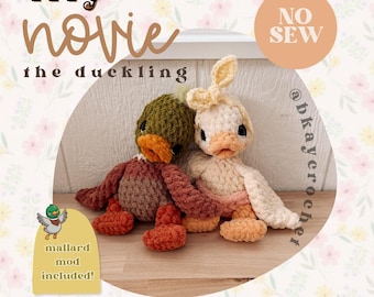 Itty Novie the Duckling Crochet Pattern | No Sew Crochet Amigurumi Pattern | Cute Crochet Pattern