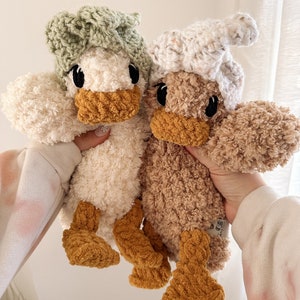 MADE TO ORDER Della Duck Lovey | Plush Crochet Della Duck | Della Duck Stuffie | Baby Gift | Mallard Duck Plushie | Stuffed Animal