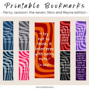 Percy Jackson Printable Bookmarks Digital Bookmark Percy Jackson Percy Jackson Printable Bookmarks Digital Bookmark Percy Jackson