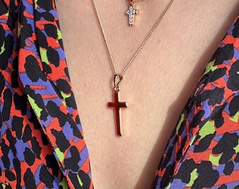 Plain Cross Pendant Waterproof Jewelry, Collier pendentif croix imperméable