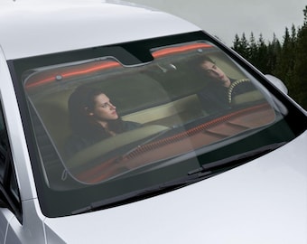 Twilight Car Sun Shade, Twilight Car Decor, Twilight Car Merch, Cute Car Sunshade, Twilight Merch, Twilight Gift, Edward Cullen, Bella Swan