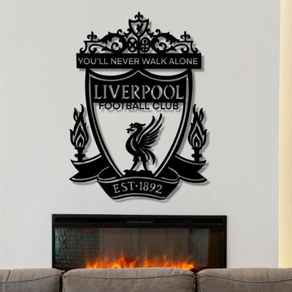 Football Decor Metal Wall Art - Unique Liverpool Logo Design, Perfect Housewarming Gift or Liverpool Fan Birthday Present