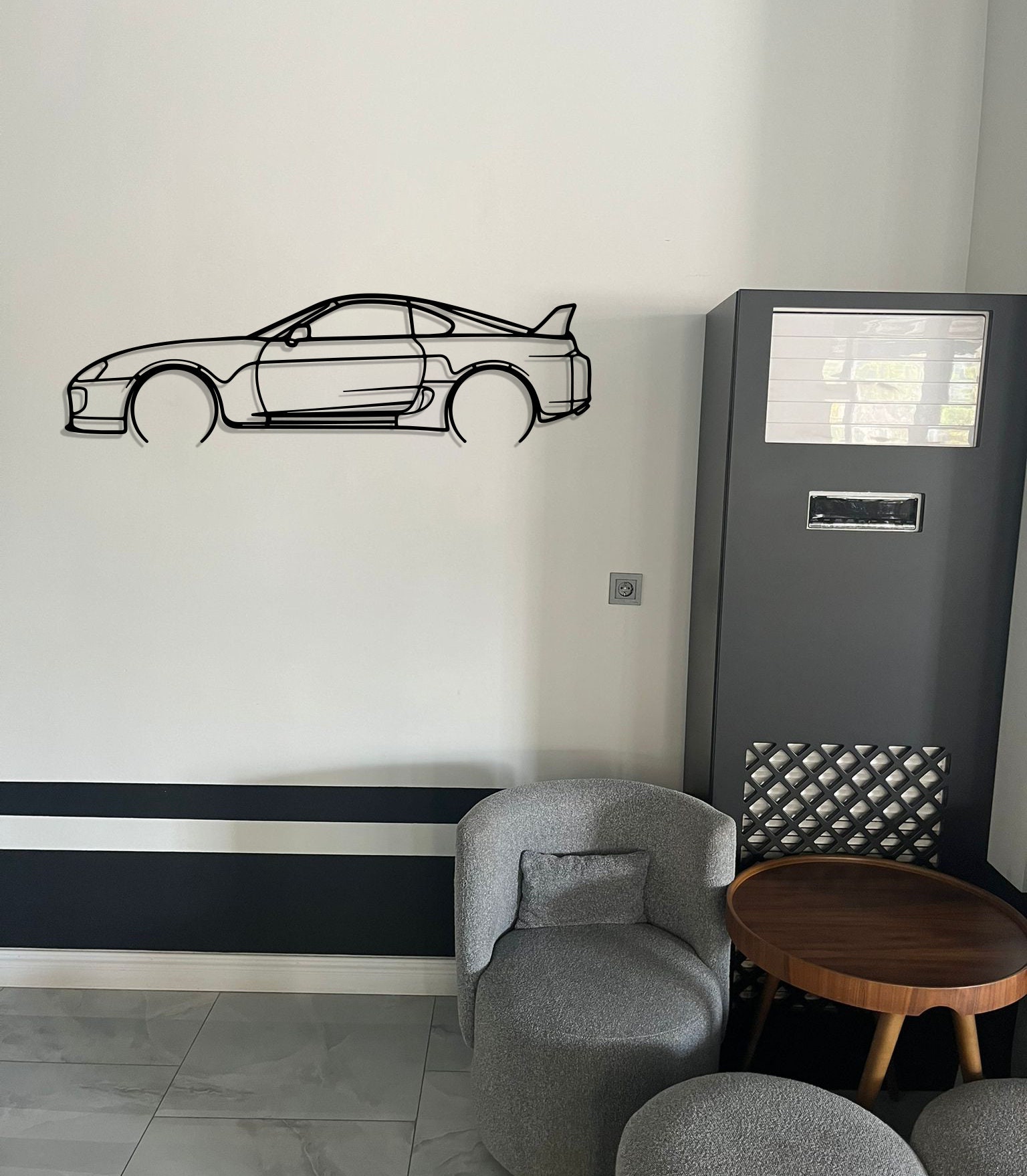 Supra MK4 Metal Wall Art, Unique Carthemed Home Decor, Perfect Gift