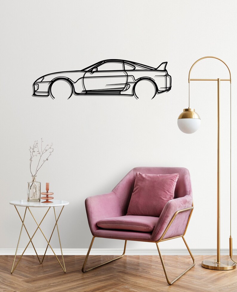 Supra MK4 Metal Wall Art, Unique Carthemed Home Decor, Perfect Gift