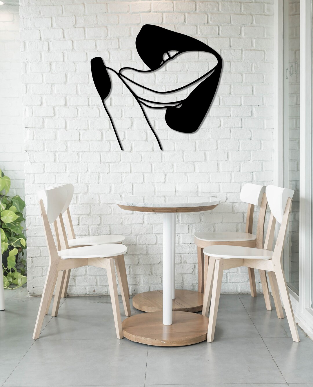 Female Figure Lips Metal Wall Art Modern Decor for Bathroom Etsy