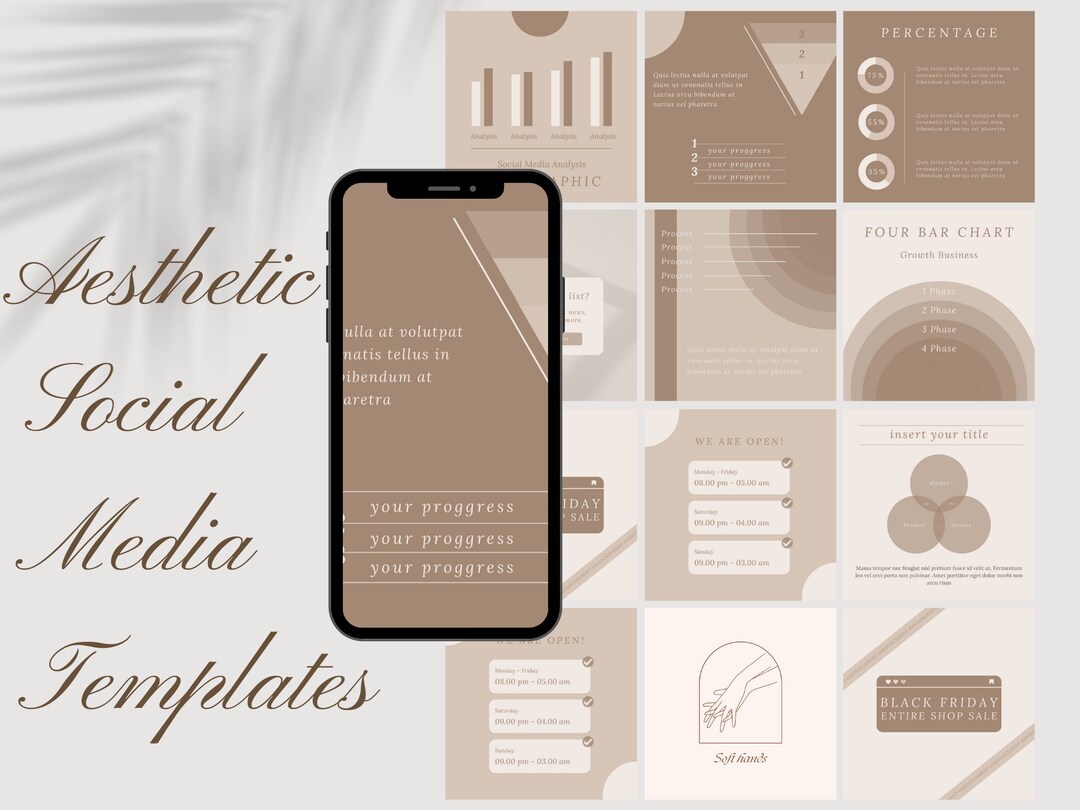 Aesthetic Social Media Templates Canva, Content Creator Instagram ...