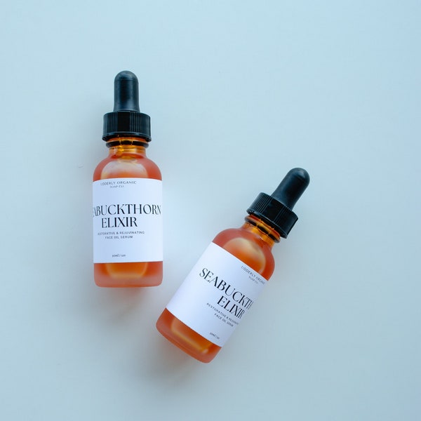 Organic Facial Oil Seabuckthorn Oil Natural Anti Aging Serum Vegan Self Care Gift Wellness Massage Oil Gifts For Her Canada Beard Oil