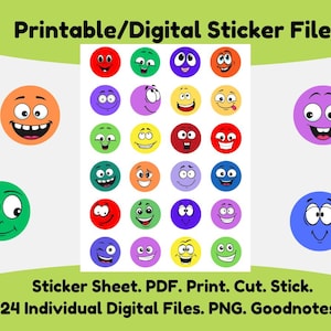 Color Spot Stickers Scrapbooking, Kalender, Journals, Schulanreize. PDF-Datei. Drucken. Gesägt. Kleben. PNG. Digitale Dateien. Größenverstellbar.